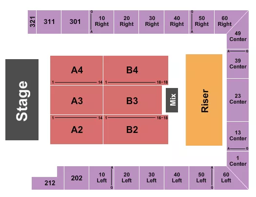 ENDSTAGE Seating Map Seating Chart