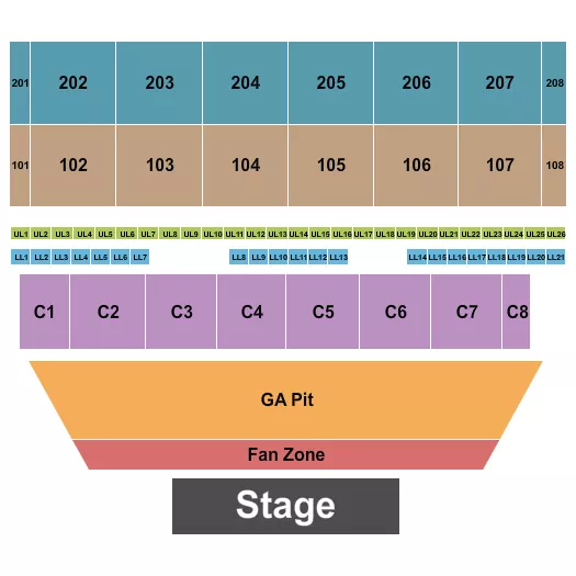 WESTERN IDAHO EXPO FAIR ENDSTAGE 2 Seating Map Seating Chart