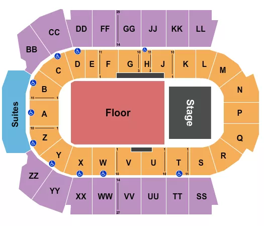 ENDSTAGE GA Seating Map Seating Chart
