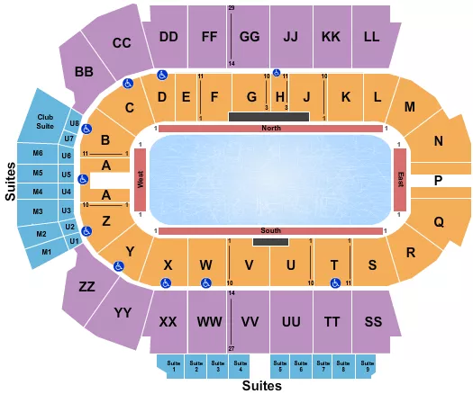 STARS ON ICE Seating Map Seating Chart
