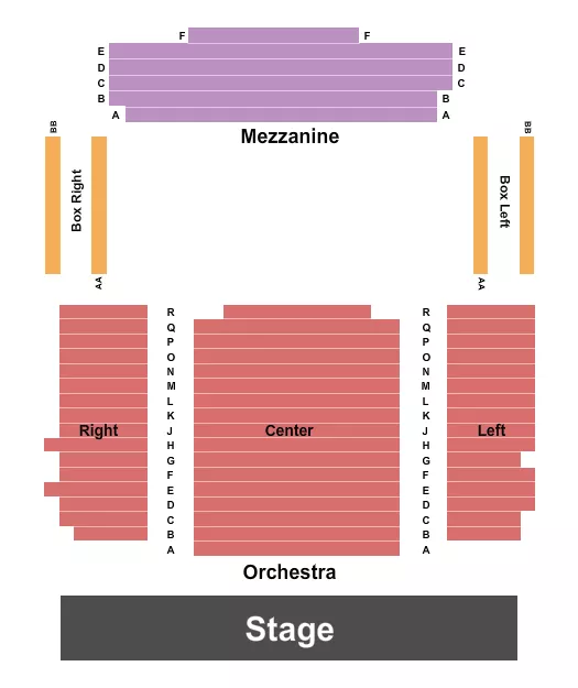 ENDSTAGE Seating Map Seating Chart