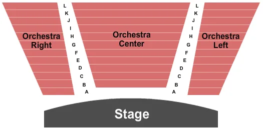 END STAGE Seating Map Seating Chart