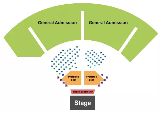 SRO PREFERRED TABLES GA Seating Map Seating Chart