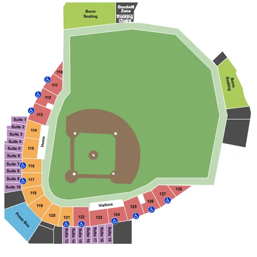 BASEBALL 2 Seating Map Seating Chart