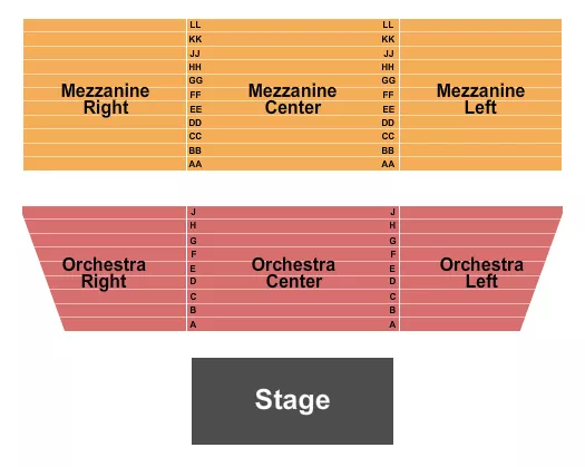 ENDSTAGE Seating Map Seating Chart