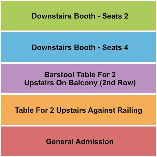 GA BOOTH BARSTOOL Seating Map Seating Chart
