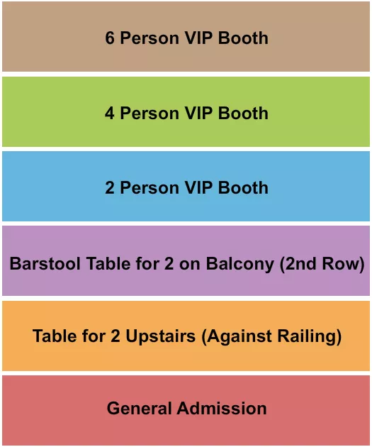 GA VIP BOOTH BARSTOOL Seating Map Seating Chart
