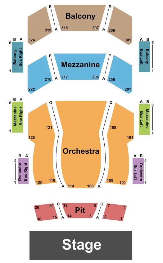 SUNOCO PERFORMACE CENTER Seating Map Seating Chart