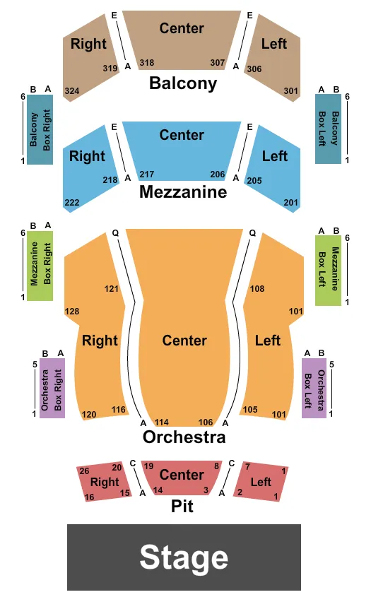 ENDSTAGE Seating Map Seating Chart