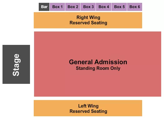 ENDSTAGE GA RSV BOX Seating Map Seating Chart