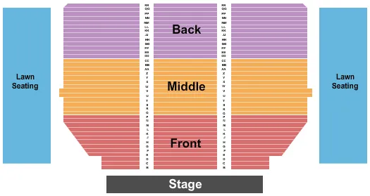 WHITTINGTON PFOHL AUDITORIUM END STAGE Seating Map Seating Chart