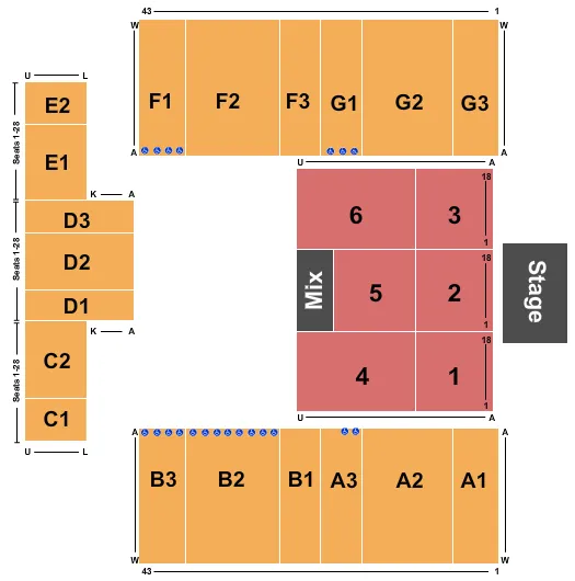 ENDSTAGE 2 Seating Map Seating Chart
