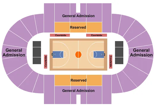 WILLIAM P HYTCHE ATHLETIC CENTER BASKETBALL Seating Map Seating Chart