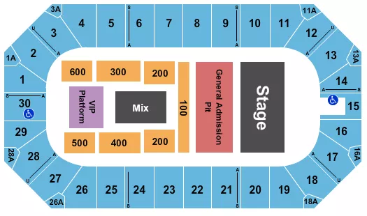 BREAKING BENJAMIN Seating Map Seating Chart