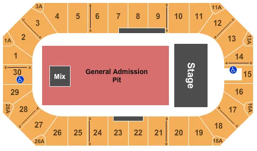 ENDSTAGE GA PIT 1 Seating Map Seating Chart