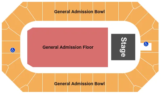 ENDSTAGE GA FLOOR GA BOWL Seating Map Seating Chart
