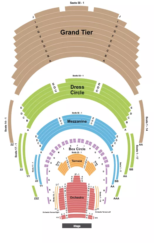 ENDSTAGE NO PIT Seating Map Seating Chart