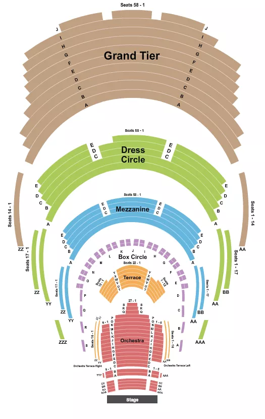 ENDSTAGE AAA START Seating Map Seating Chart