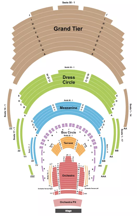 ENDSTAGE Seating Map Seating Chart