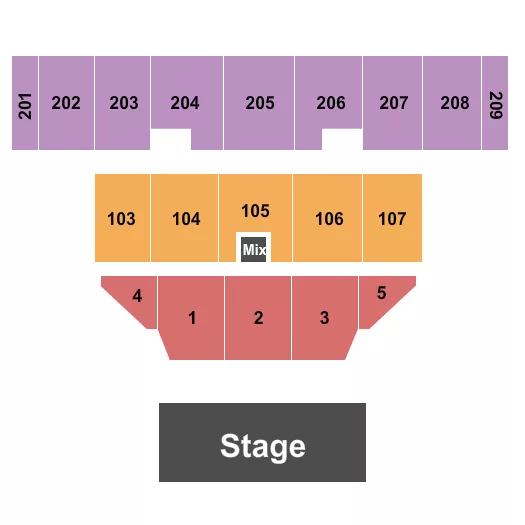 ENDSTAGE 2 Seating Map Seating Chart