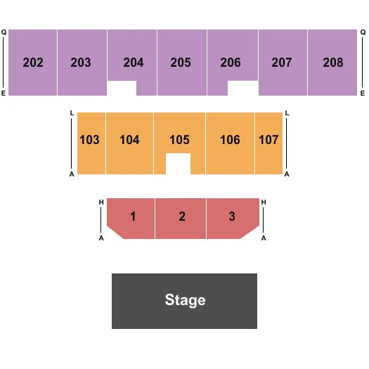 END STAGE Seating Map Seating Chart