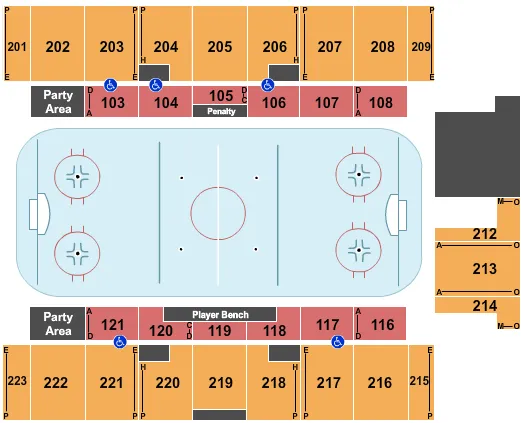 HOCKEY Seating Map Seating Chart