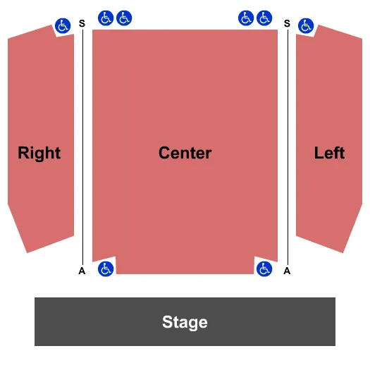 WINTER VISUAL PERFORMING ARTS CENTER END STAGE Seating Map Seating Chart