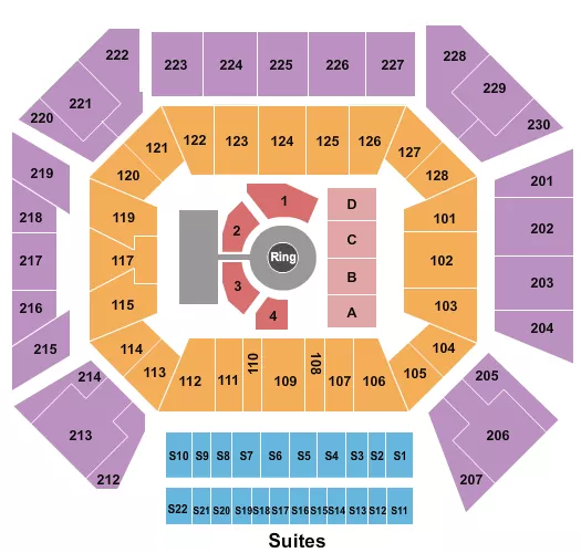 PROFESSIONAL FIGHTERS LEAGUE Seating Map Seating Chart