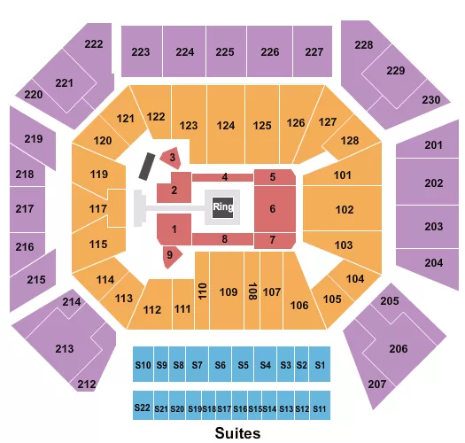 WRESTLING 2 Seating Map Seating Chart