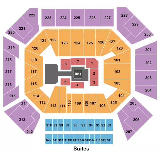 WRESTLING 3 Seating Map Seating Chart