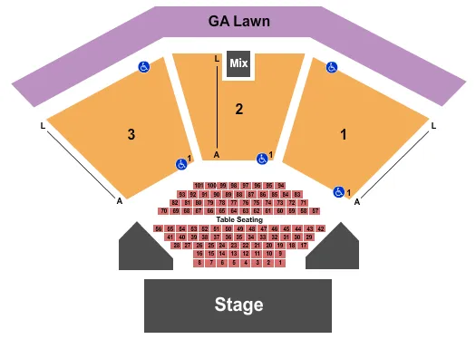 ENDSTAGE TABLES 2 Seating Map Seating Chart