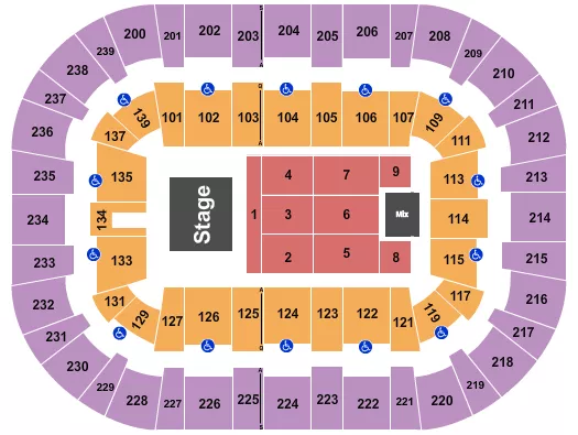 WOLSTEIN CENTER CSU CONVOCATION CENTER ENDSTAGE 8 Seating Map Seating Chart