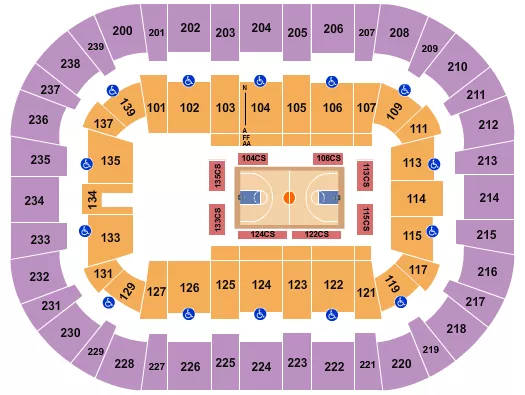 WOLSTEIN CENTER CSU CONVOCATION CENTER WOMENS BASKETBALL Seating Map Seating Chart