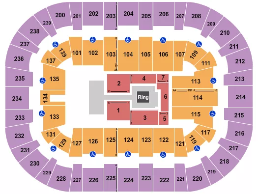 WOLSTEIN CENTER CSU CONVOCATION CENTER WRESTLING Seating Map Seating Chart