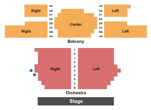 ENDSTAGE Seating Map Seating Chart