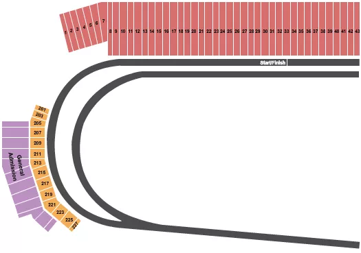RACING 2 Seating Map Seating Chart