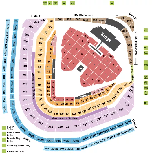 POST MALONE Seating Map Seating Chart