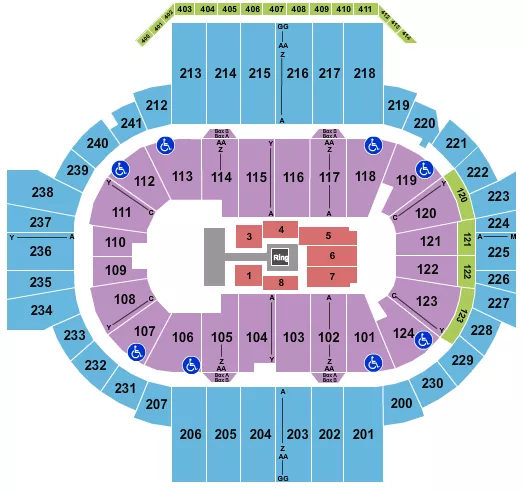 WRESTLING Seating Map Seating Chart