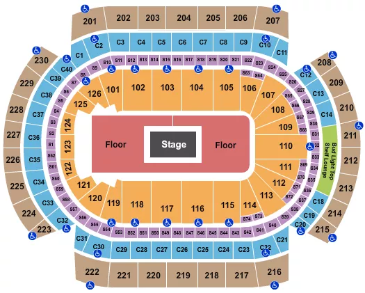 CENTERSTAGE Seating Map Seating Chart
