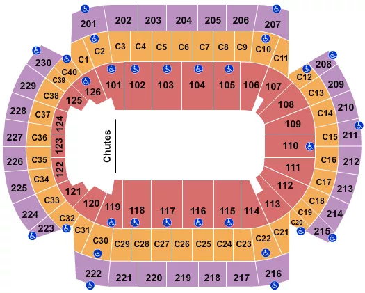 CINCH RODEO Seating Map Seating Chart