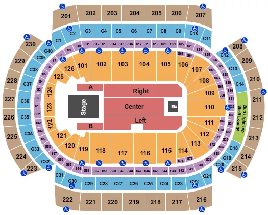 ELEVATION WORSHIP Seating Map Seating Chart