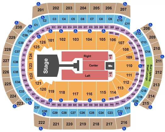 JONAS BROTHERS 1 Seating Map Seating Chart