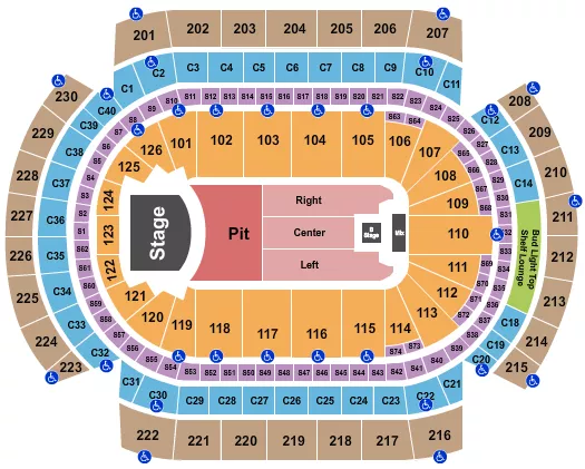 MUMFORD SONS Seating Map Seating Chart