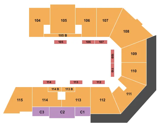 DISNEY ON ICE Seating Map Seating Chart