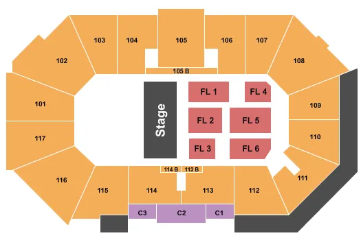 ENDSTAGE 2 Seating Map Seating Chart