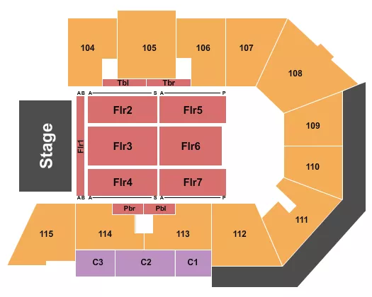 ENDSTAGE 6 Seating Map Seating Chart