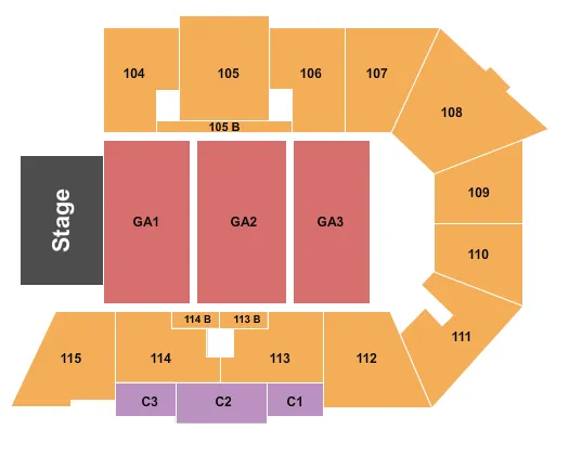 ENDSTAGE GA PIT 2 Seating Map Seating Chart