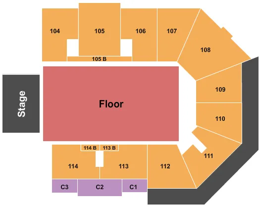 END STAGE Seating Map Seating Chart