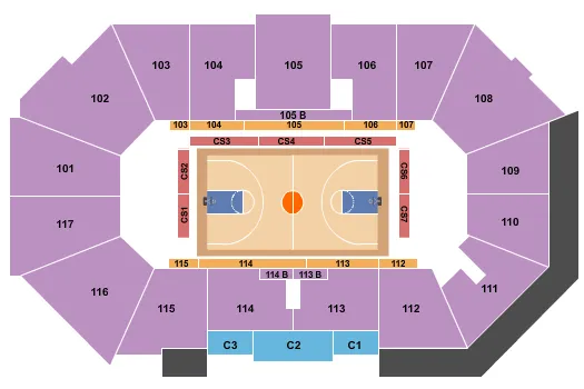 HARLEM GLOBETROTTERS Seating Map Seating Chart