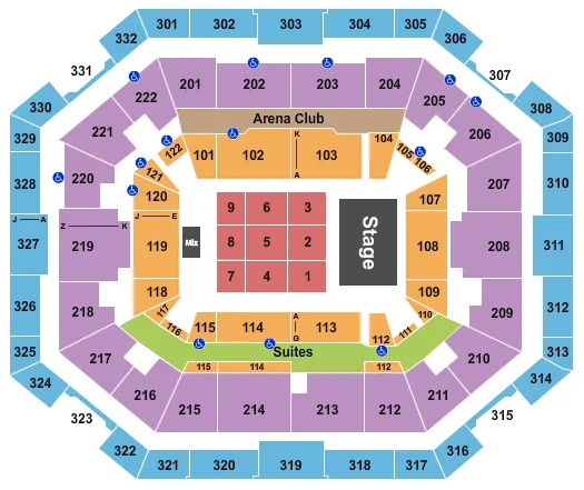 GABRIEL IGLESIAS Seating Map Seating Chart